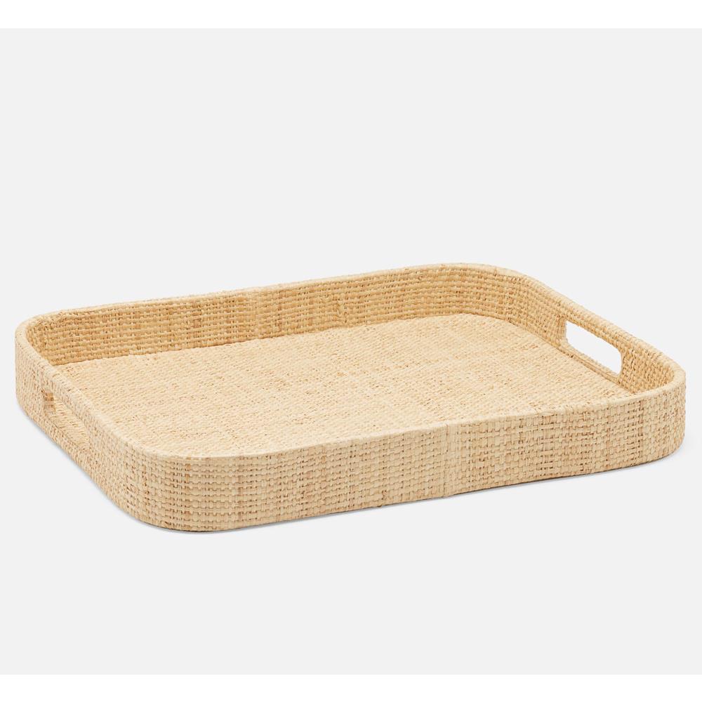 Barth Coastal Beach Natural Raffia Rectangular Tray|