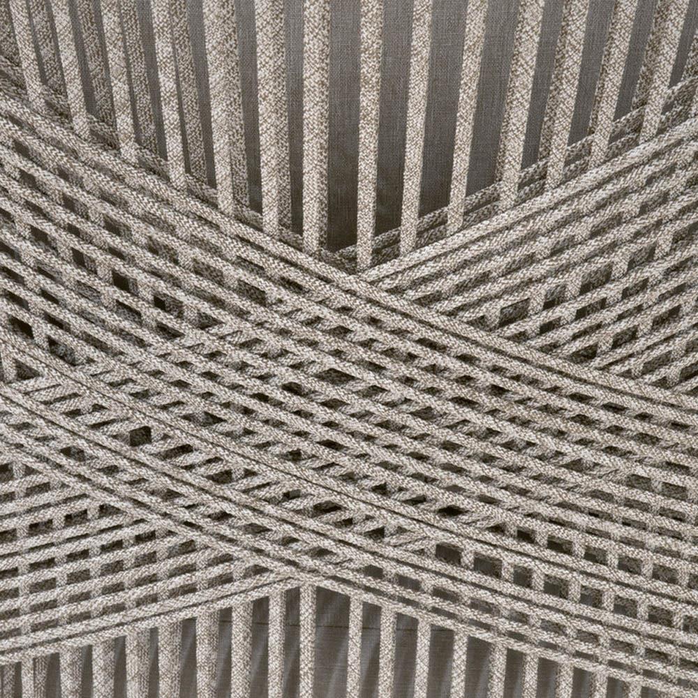 Lorry Coastal Beach Taupe Woven Rope Grey Teak Wood Outdoor Lounge Arm Chair|