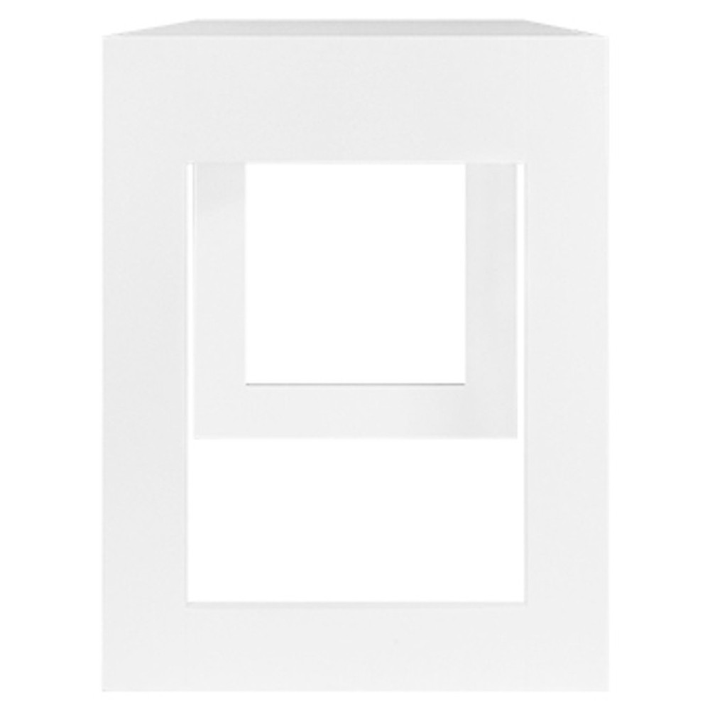 Worlds Away Larkin Modern Classic Matte White Wood Brass Rectangular Desk|