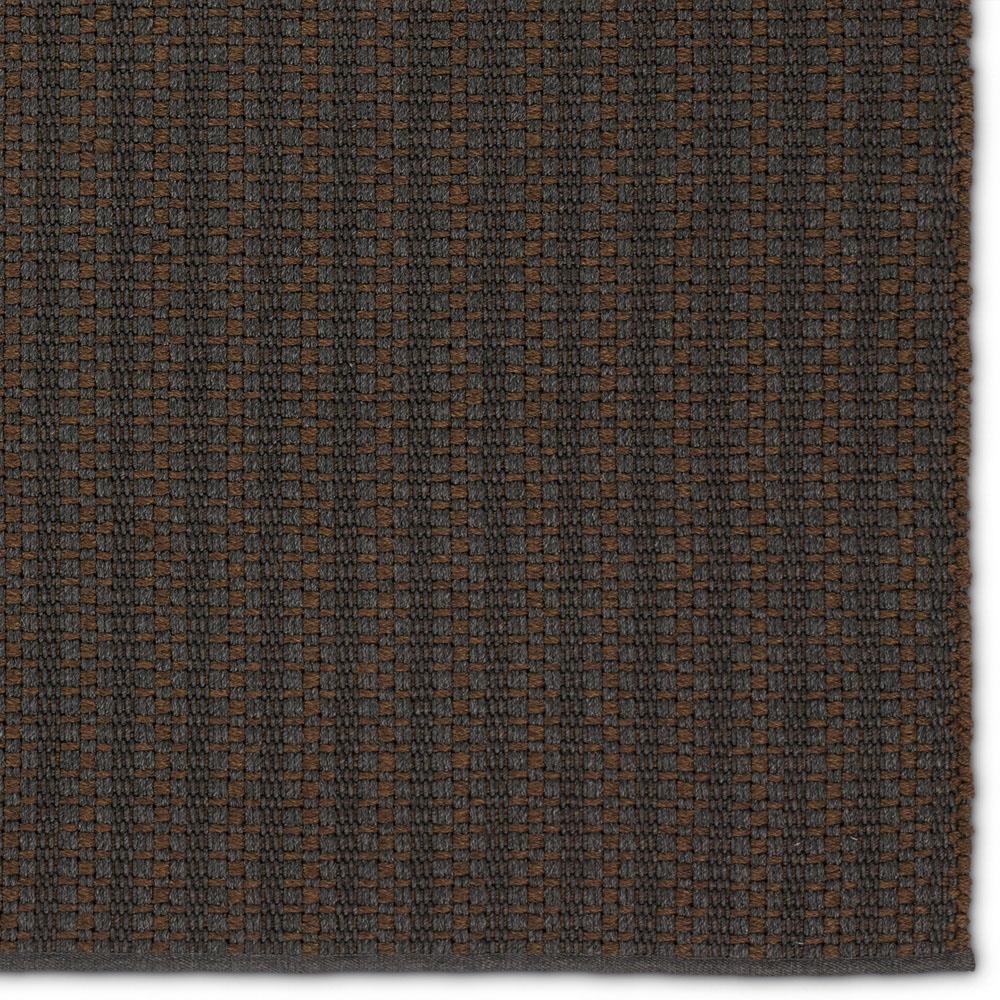 Elmas Global Bazaar Striped Brown Indoor Outdoor Rug - 2'x3'