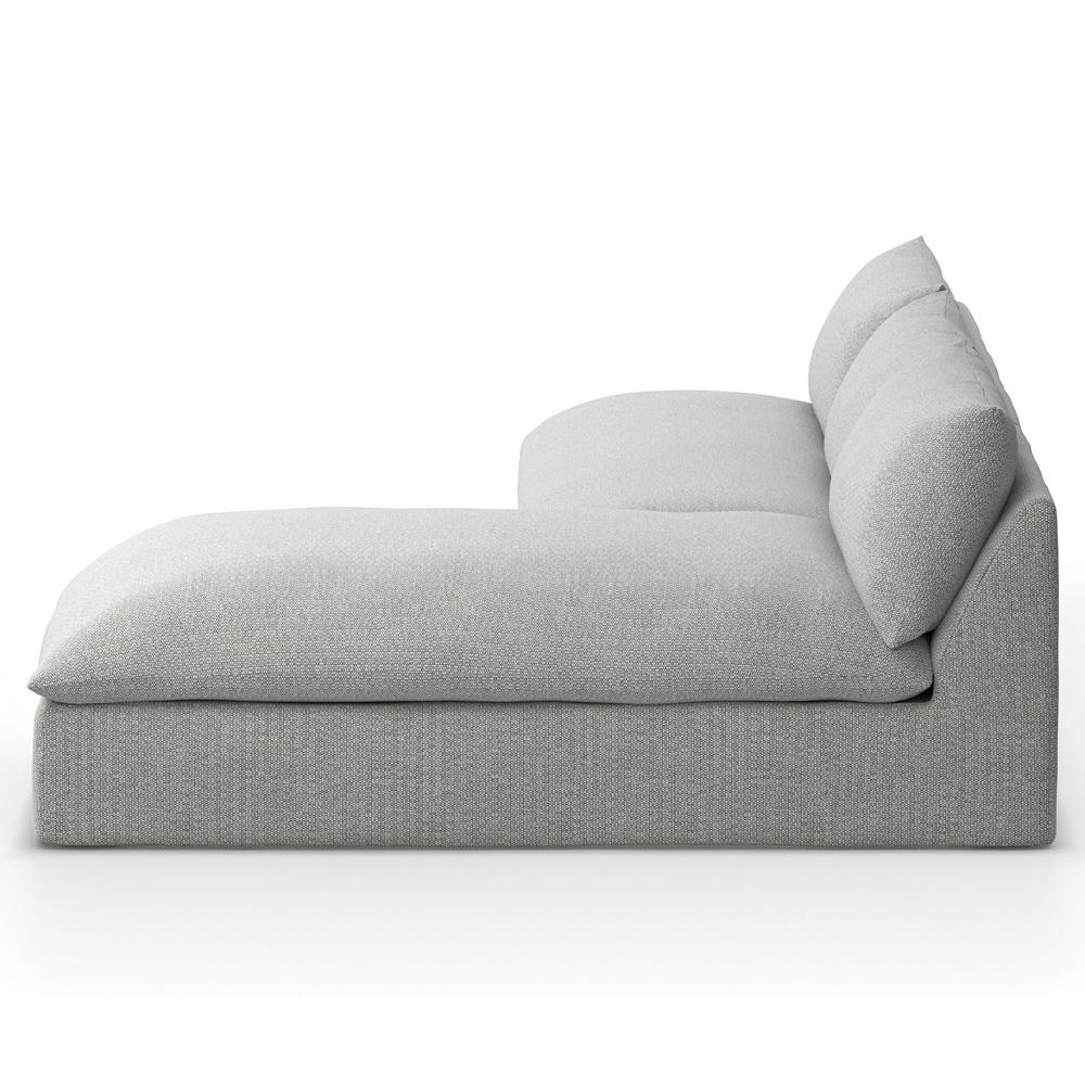 Cee Modern Classic Grey Upholstered 2 Piece Outdoor Sectional - 111"Wx72"D|