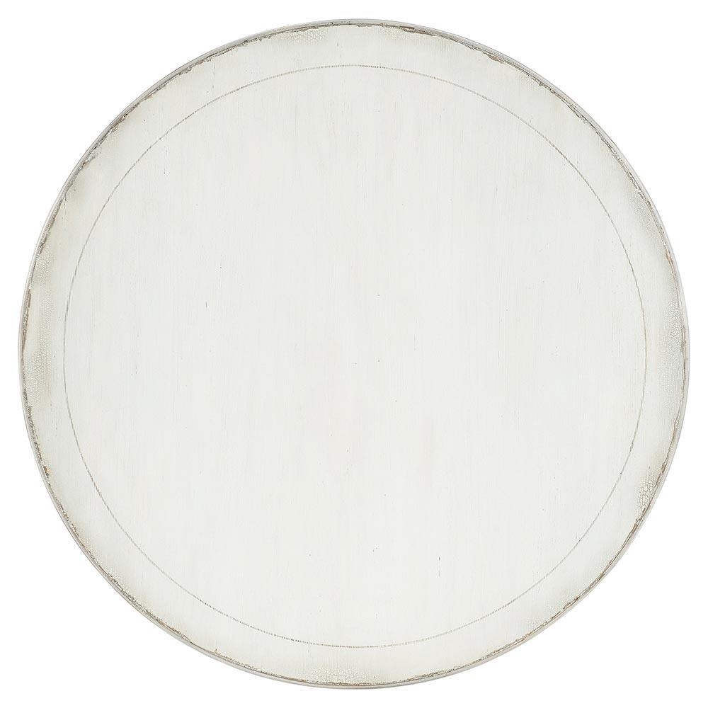 Steph French Country White Maple Wood Round Breakfast Dining Table - 40"W|