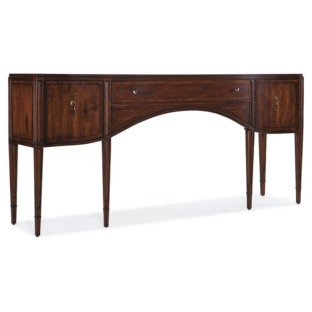 Arthur Updated Traditional Cherry Wood Curved Console Table|