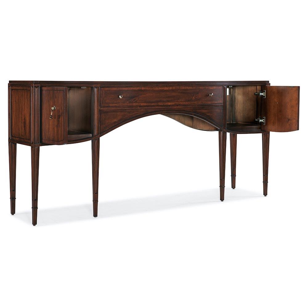 Arthur Updated Traditional Cherry Wood Curved Console Table|