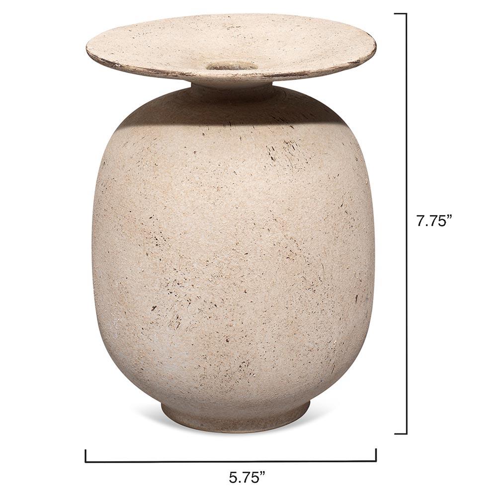 Theresa Modern Classic Beige Ceramic Decorative Table Vase|
