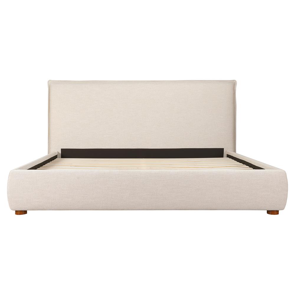 Holden Modern Classic Cream Upholstered Pine Wood Bed - Queen|