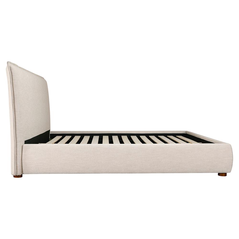 Holden Modern Classic Cream Upholstered Pine Wood Bed - Queen|