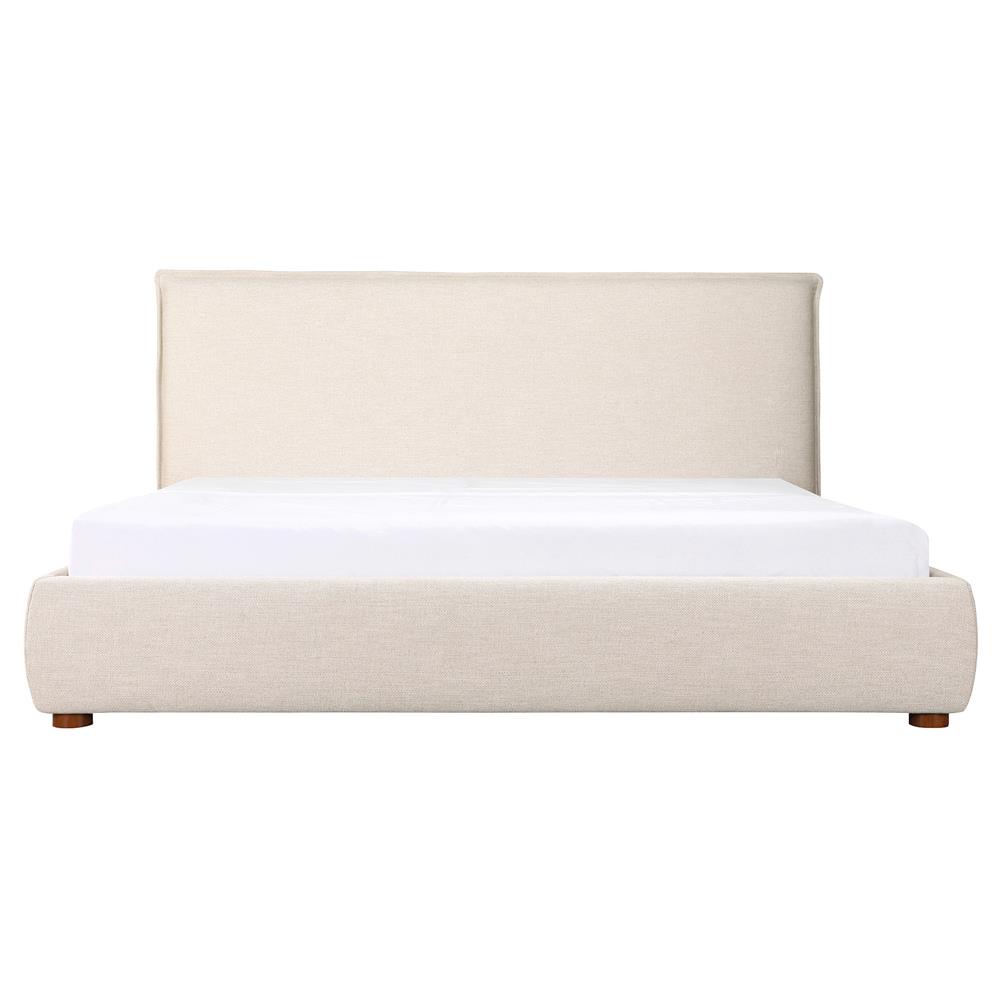 Holden Modern Classic Cream Upholstered Pine Wood Bed - Queen|
