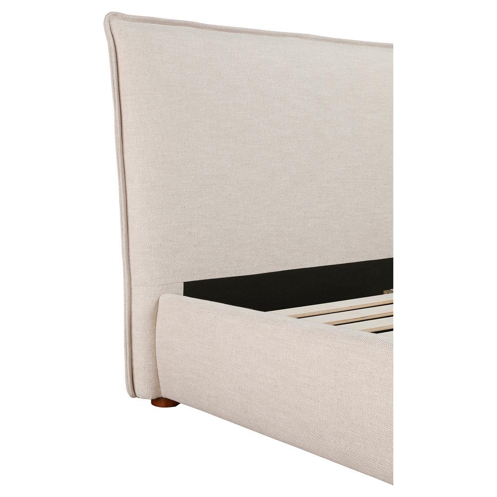 Holden Modern Classic Cream Upholstered Pine Wood Bed - Queen|