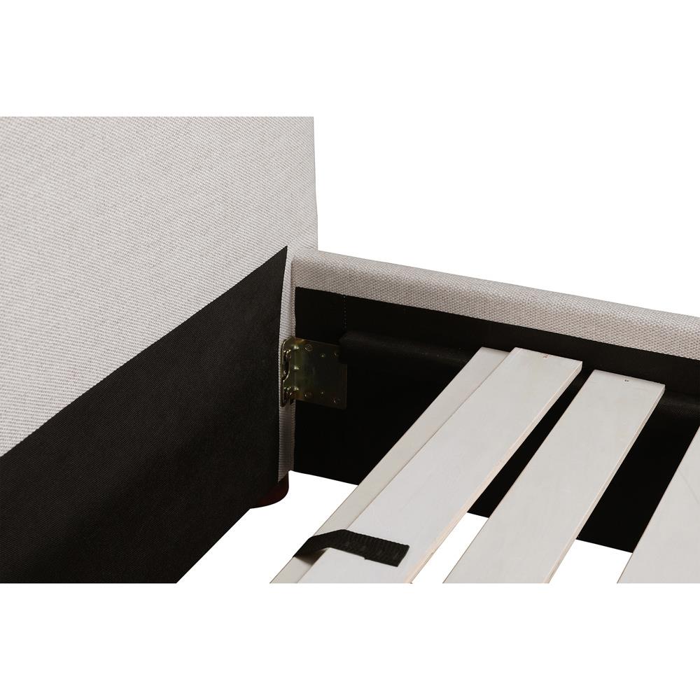 Holden Modern Classic Cream Upholstered Pine Wood Bed - Queen|