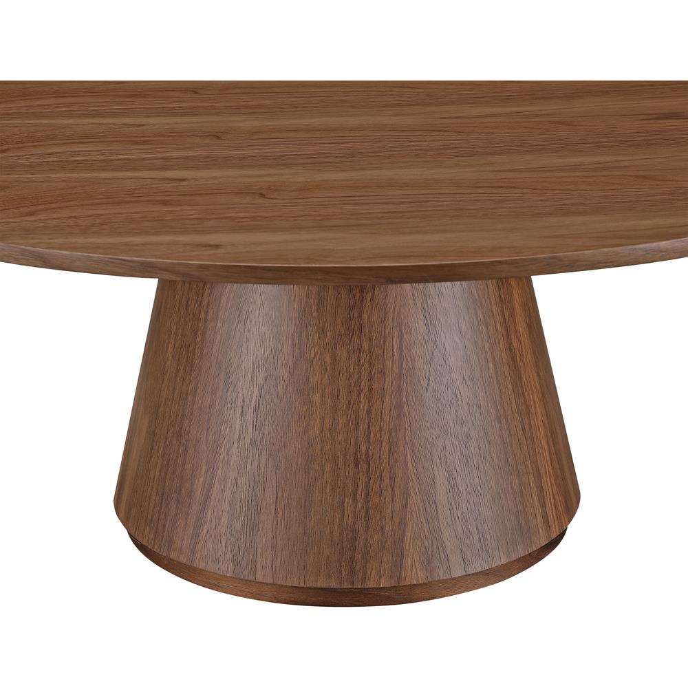 Braydon Modern Classic Dark Brown Walnut Wood Round Classic Coffee ...