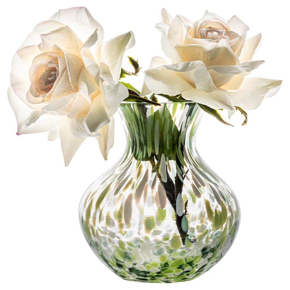 Juliska Puro Modern Classic Green Glass Decorative Table Vase