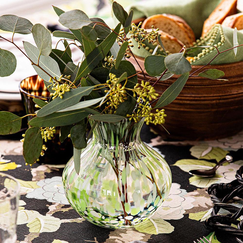 Juliska Puro Modern Classic Green Glass Decorative Table Vase