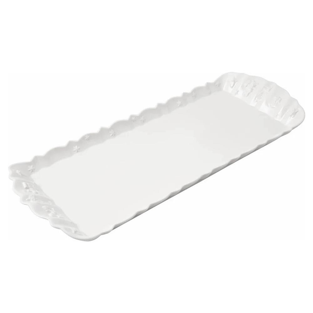 Toys Delight Royal Modern Classic White Porcelain Sandwich Tray|