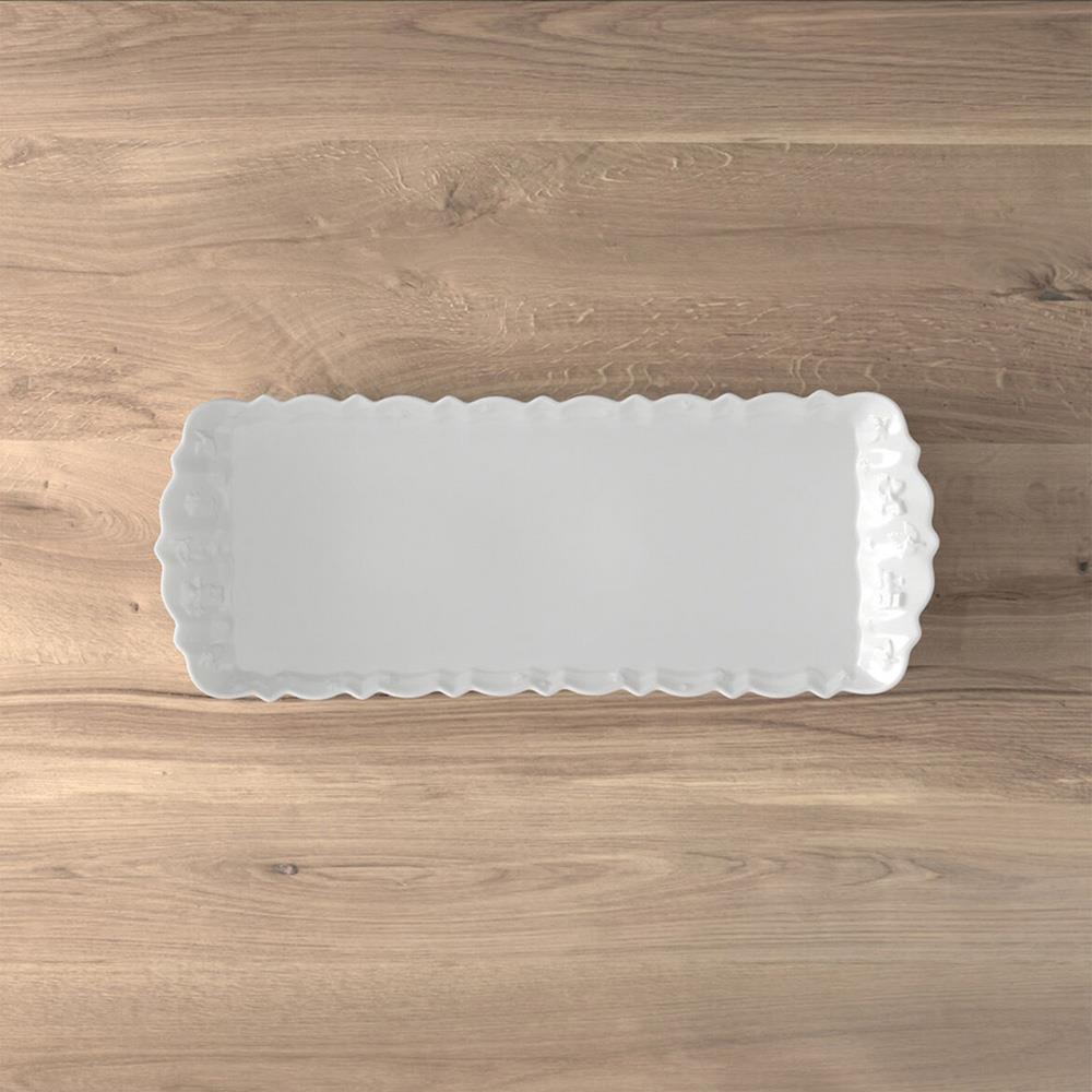 Toys Delight Royal Modern Classic White Porcelain Sandwich Tray|