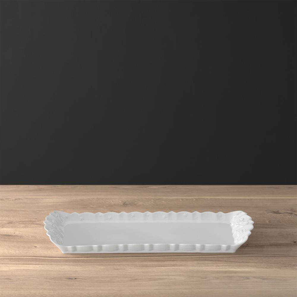 Toys Delight Royal Modern Classic White Porcelain Sandwich Tray|