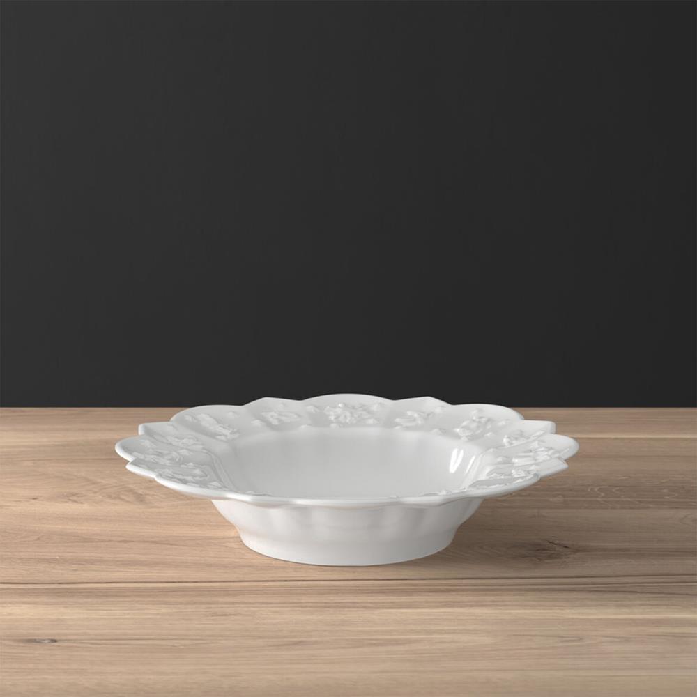 Toys Delight Royal Modern Classic White Porcelain Deep Plate|