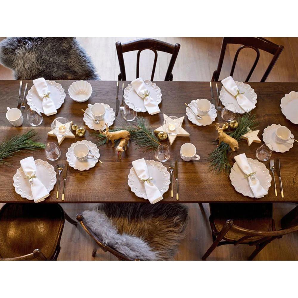 Toys Delight Royal Modern Classic White Porcelain Deep Plate|