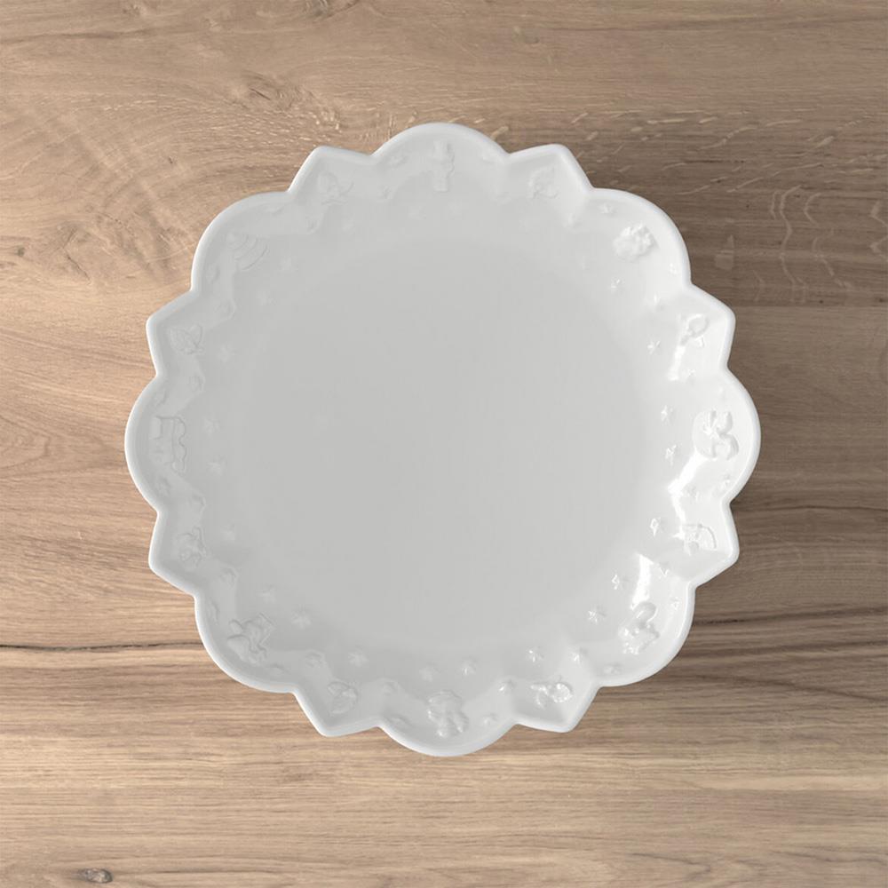 Toys Delight Royal Modern Classic White Porcelain Shallow Bowl|