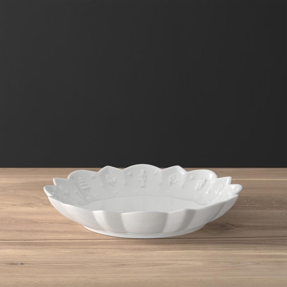 Toys Delight Royal Modern Classic White Porcelain Shallow Bowl|