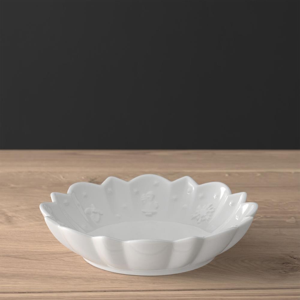 Toys Delight Royal Modern Classic White Porcelain Serving Bowl|