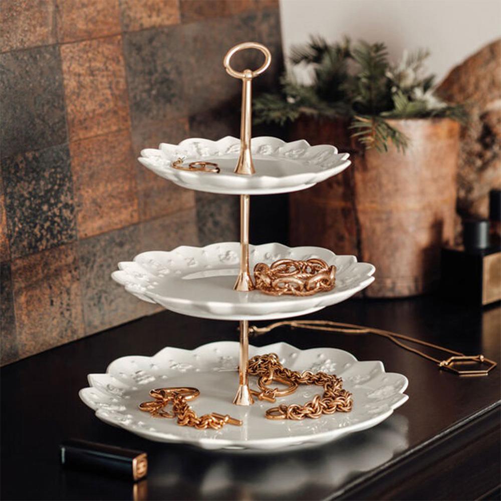 Toys Delight Royal Modern Classic White Porcelain 3 Tier Server|