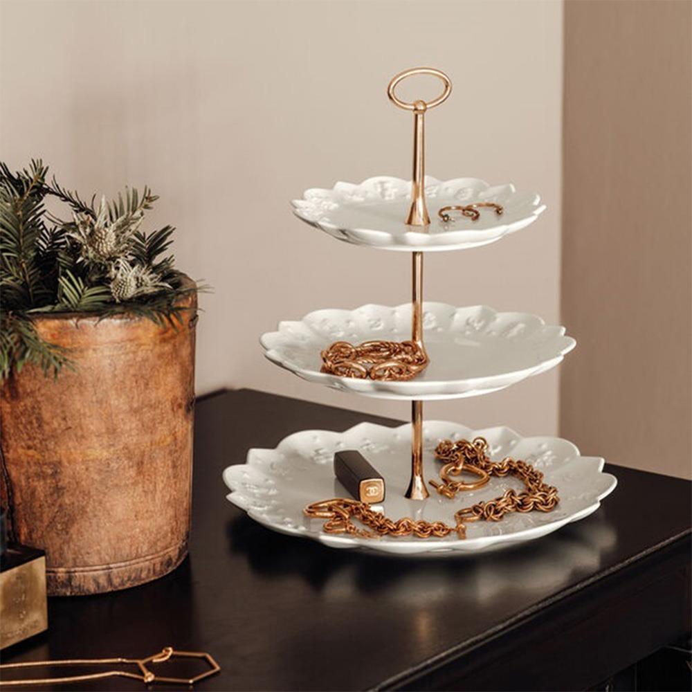Toys Delight Royal Modern Classic White Porcelain 3 Tier Server|