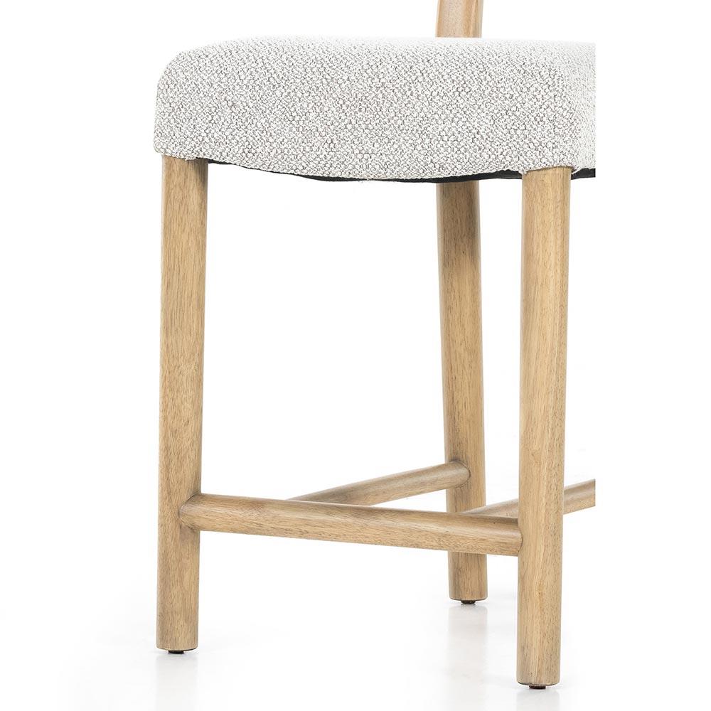 Bojana Rustic Lodge Off White Upholstered Performance Brown Wood