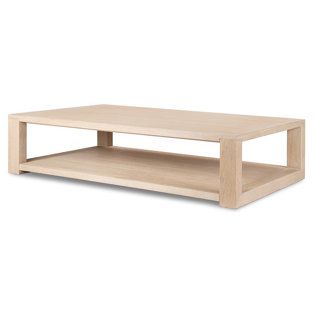 Tahoma Modern Classic Beige Oak Rectangular Coffee Table|