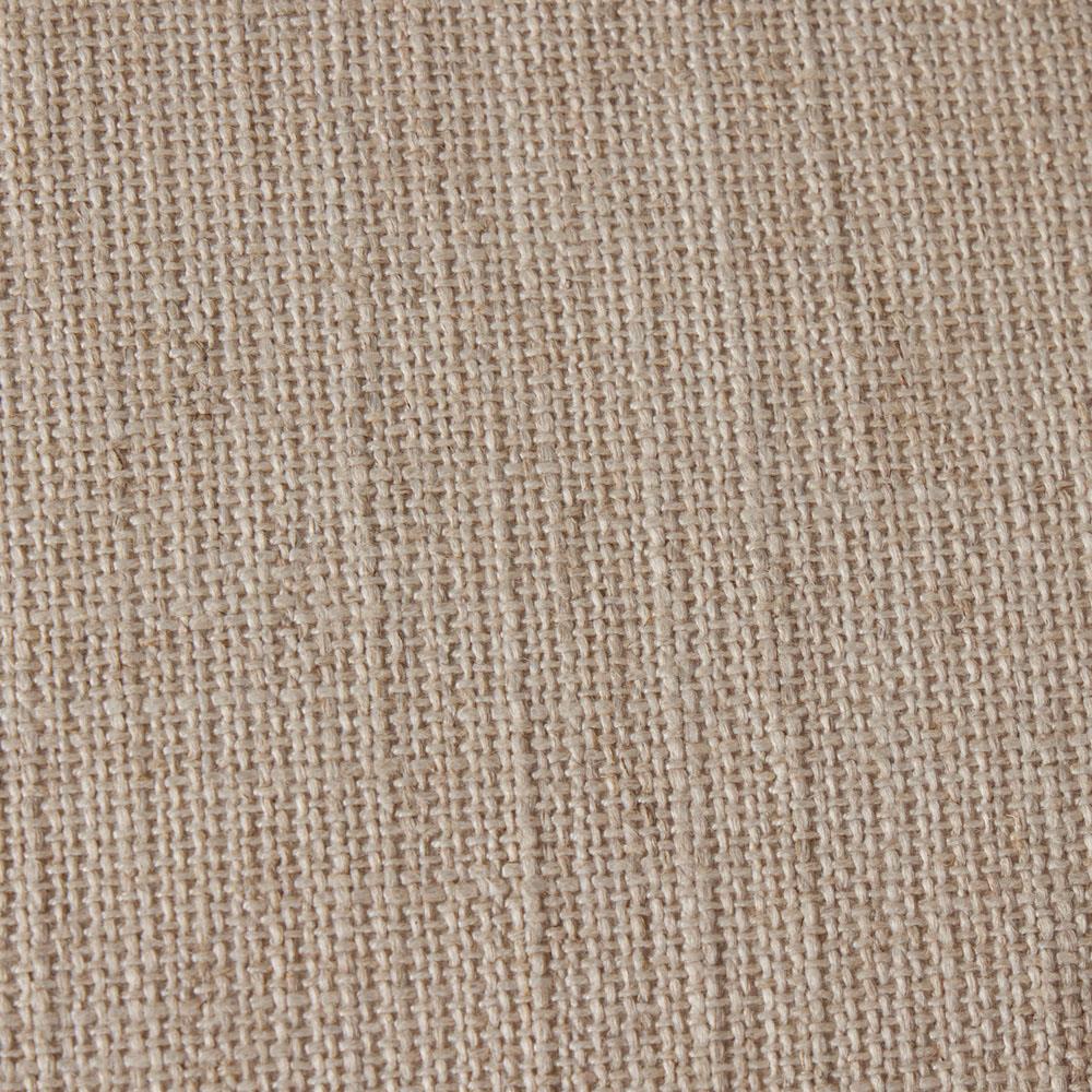 George Mid Century Modern Beige Upholstered Brown Solid Oak Counter Stool|