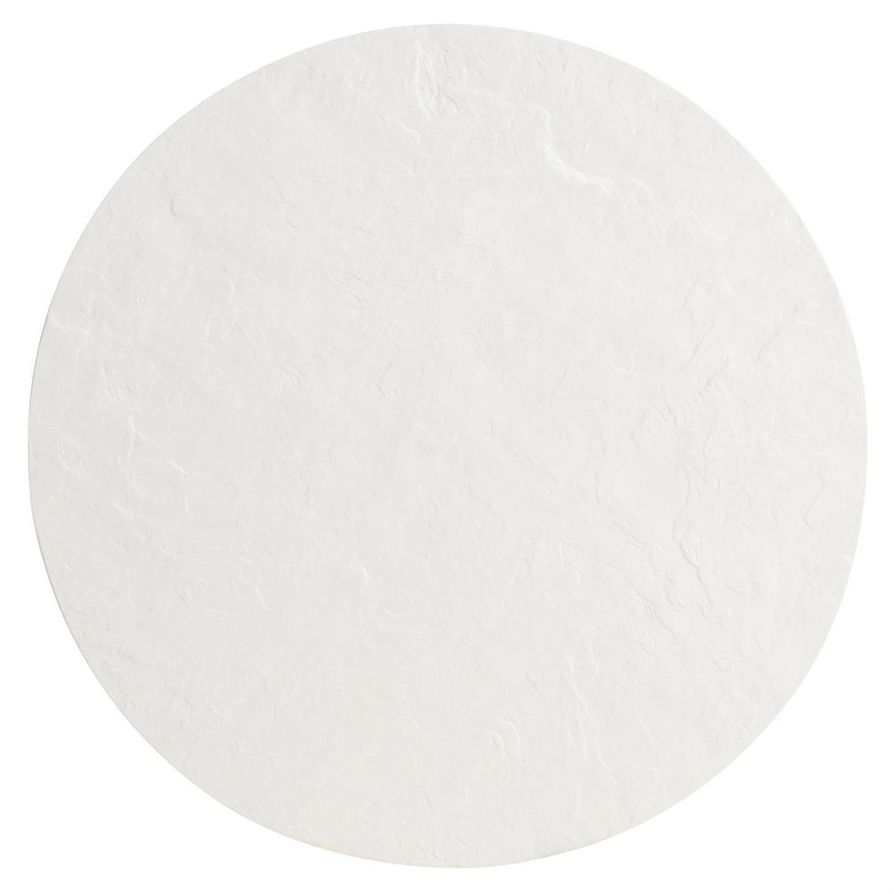 Torin Coastal Beach White Concrete Drum Outdoor Coffee Table|