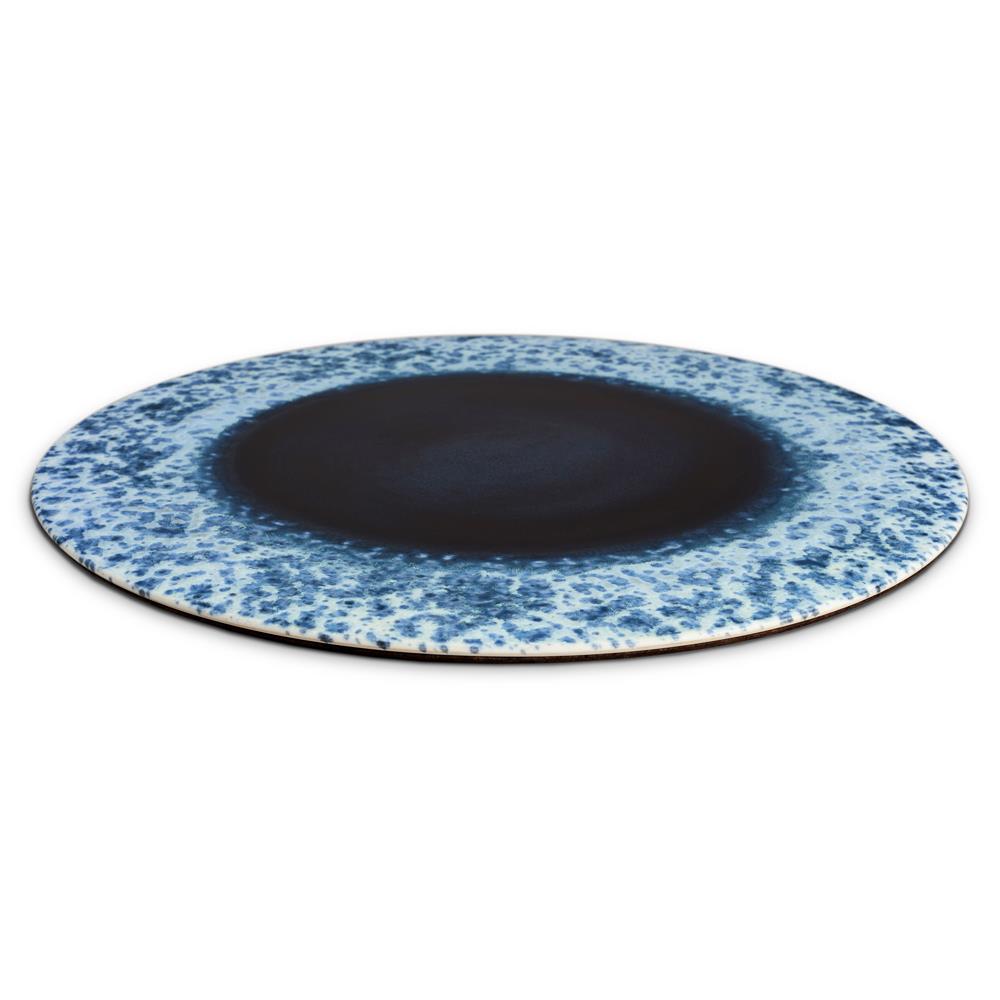 L'Objet Terra Modern Classic Indigo Porcelain Charger Plate|