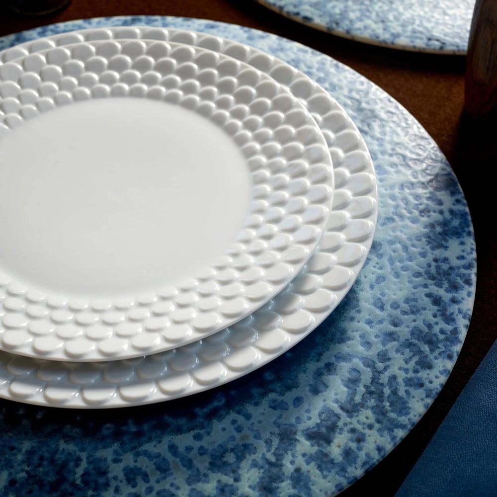 L'Objet Terra Modern Classic Indigo Porcelain Charger Plate|