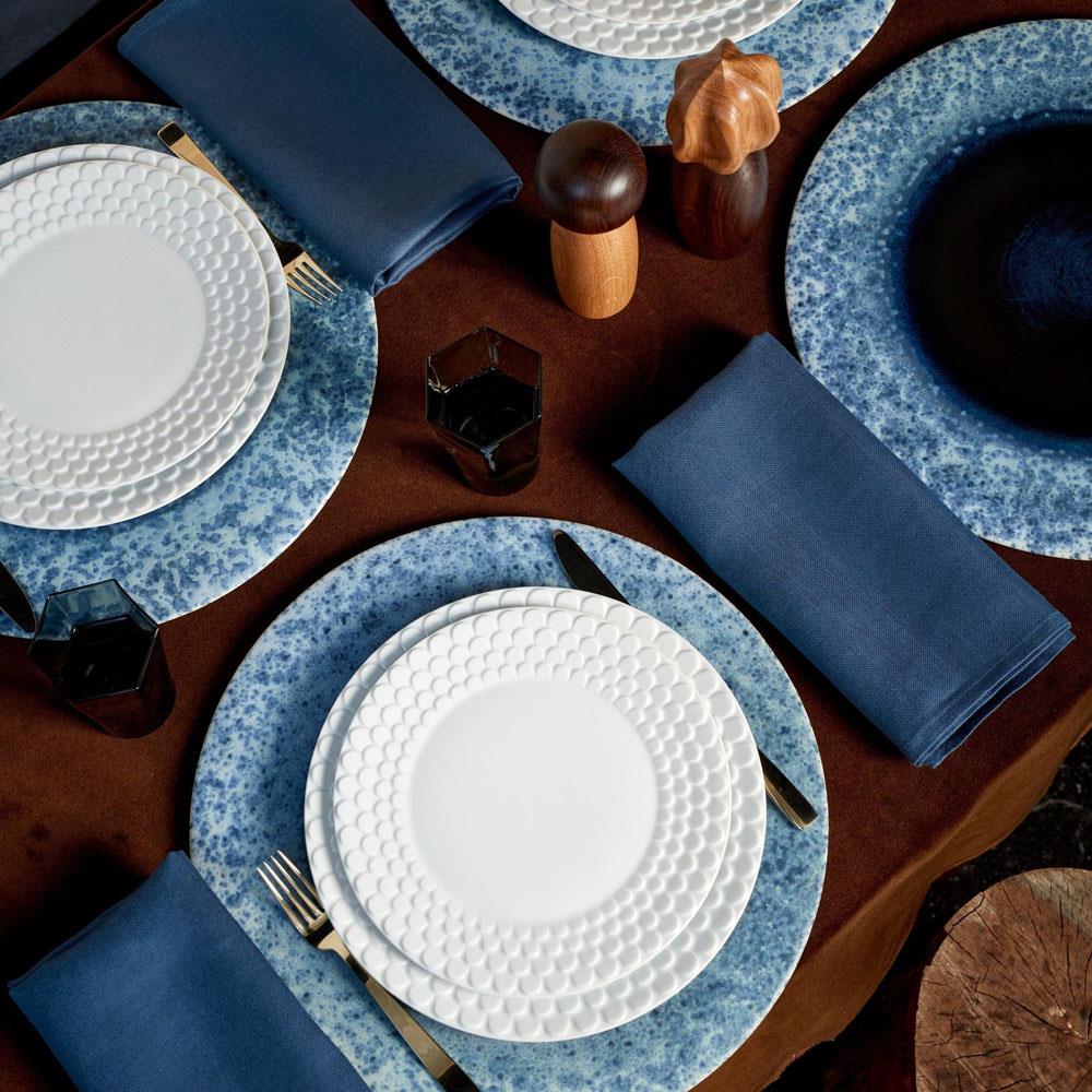 L'Objet Terra Modern Classic Indigo Porcelain Charger Plate|