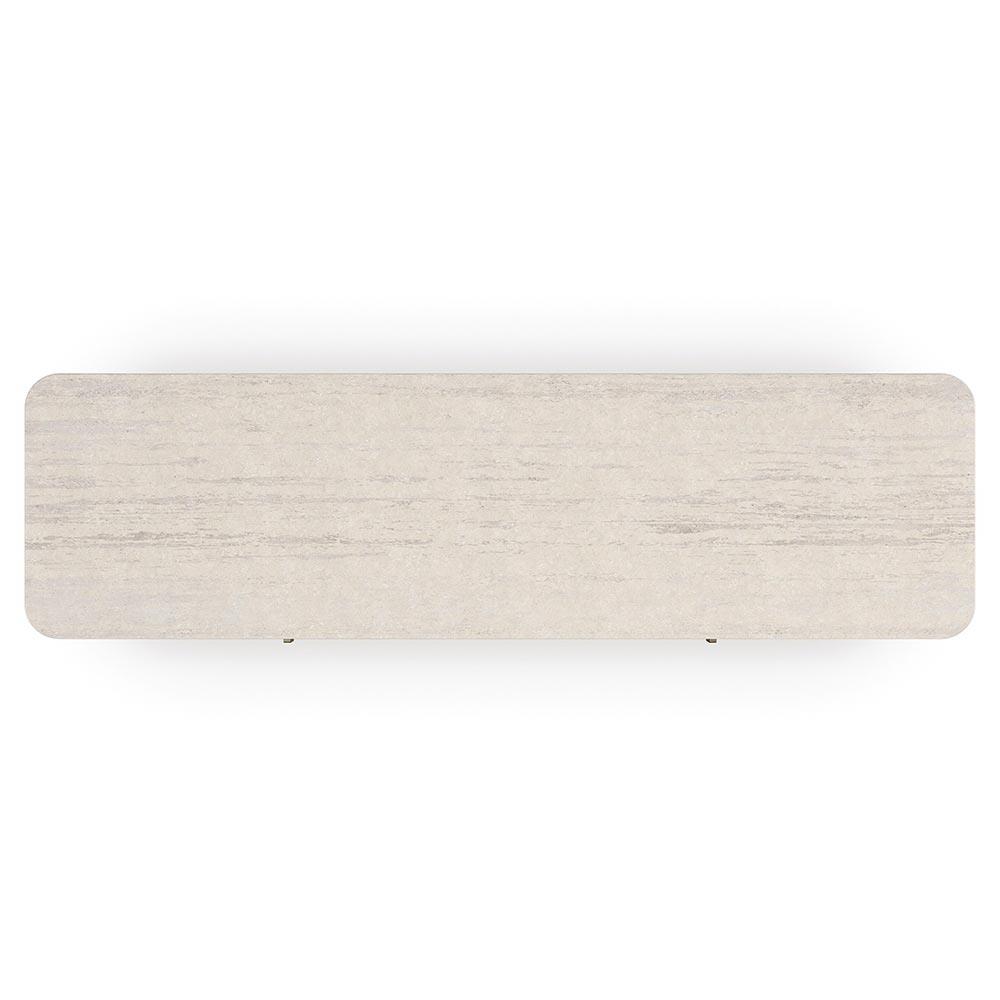 Adalyn Modern Classic Travertine Beige Wood Double Dresser|