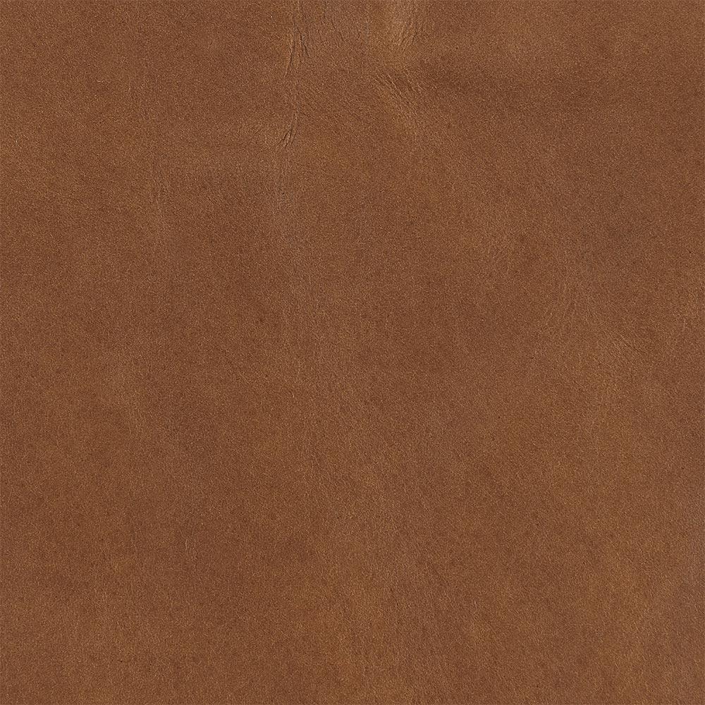 Adalyn Modern Classic Camel Upholstered Leather Beige Oak Bed - Queen|