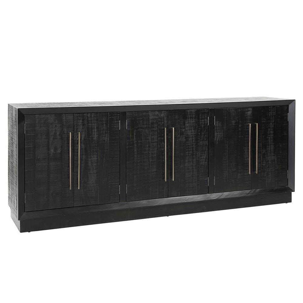 Holand Modern Classic Black Pine Wood Sideboard|