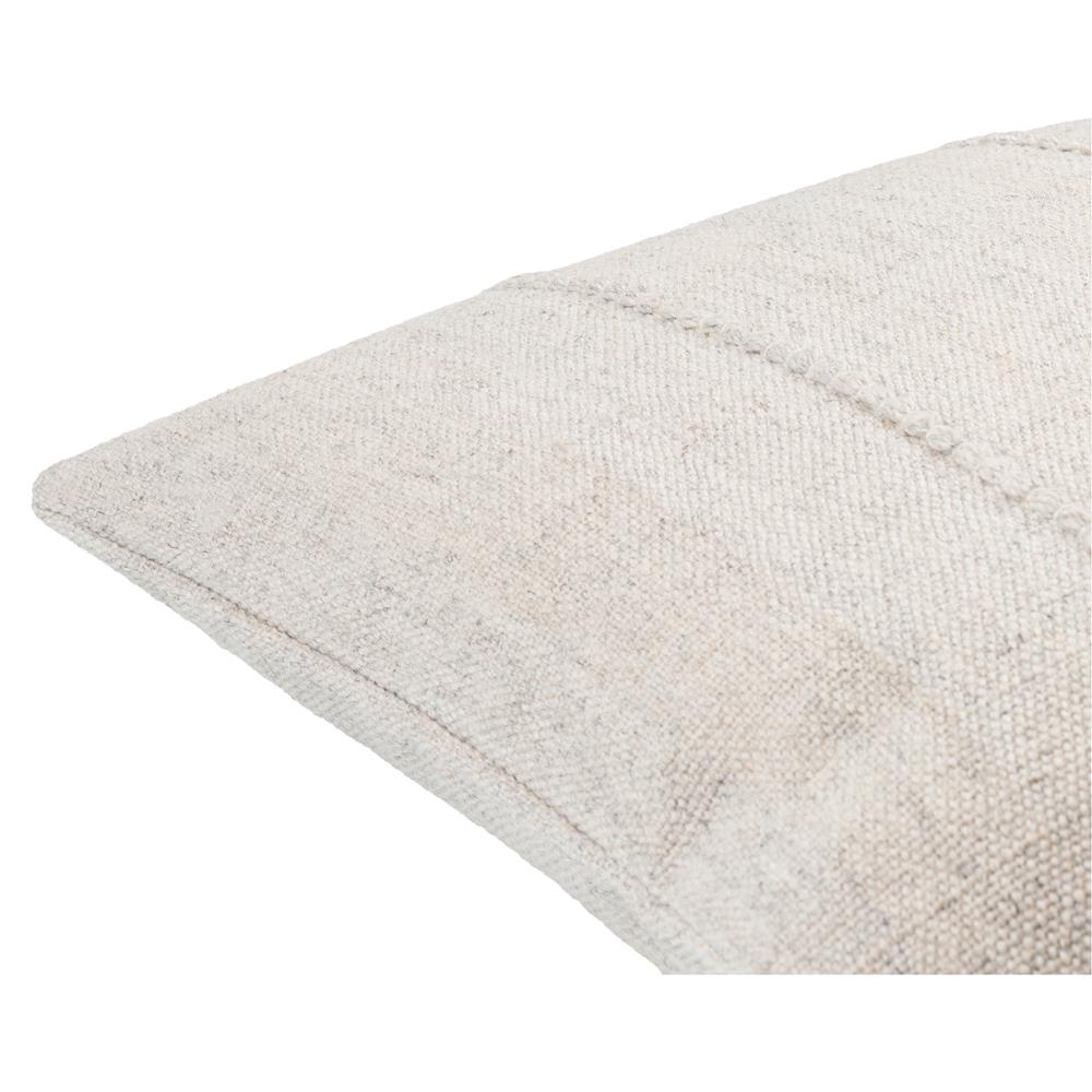 Elijah Coastal Beach Light Grey Indoor Outdoor Decorative Throw Pillow - 20x20|