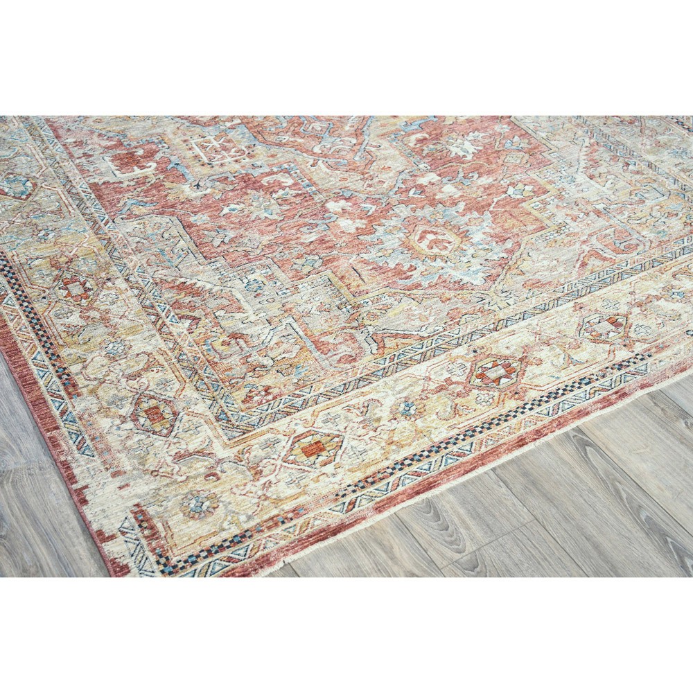 Nathan Antique Loom Rust Oushak Patterned Rug - 10'x14'|