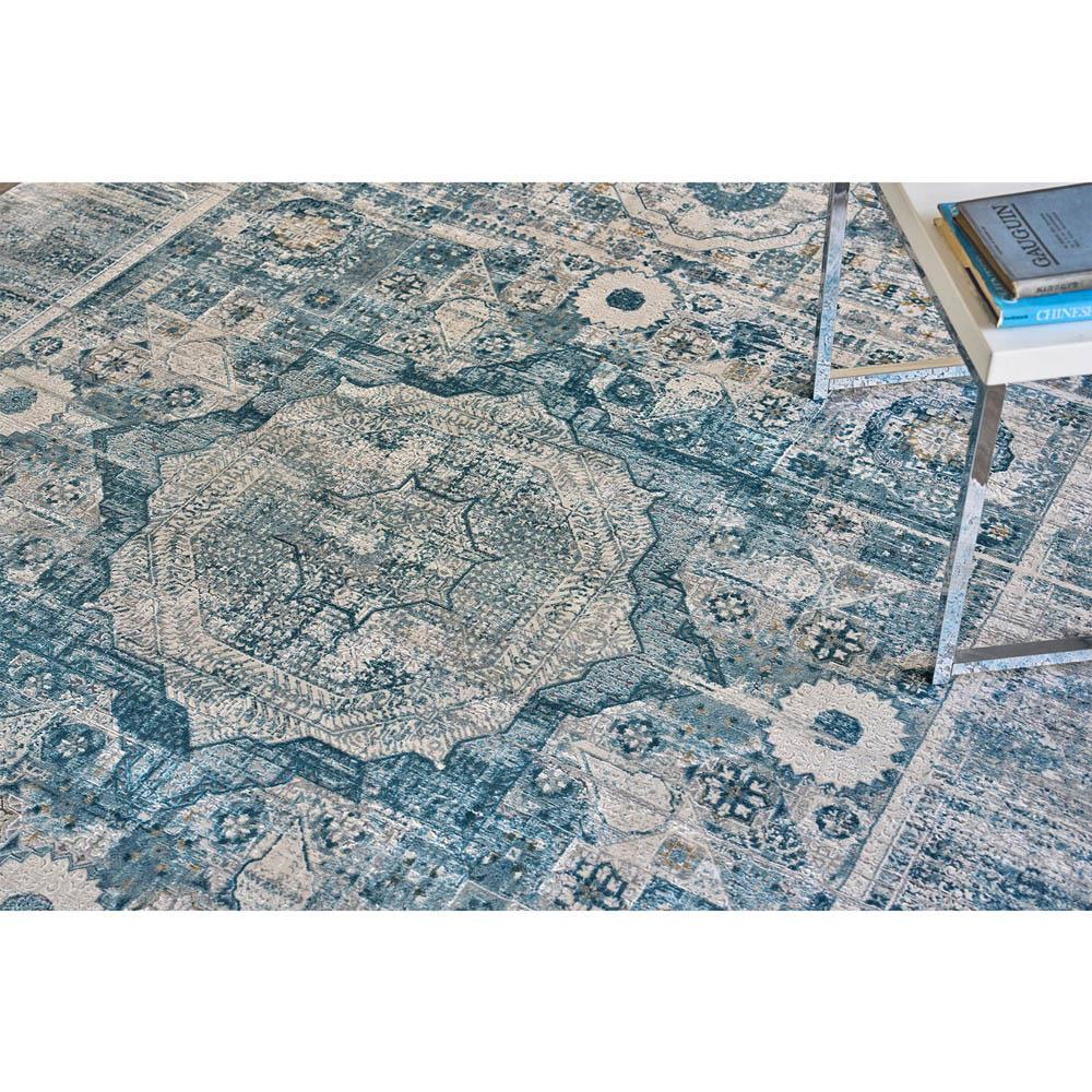 Exquisite Rugs x The Met Legacy Blue Floral Patterned Rug