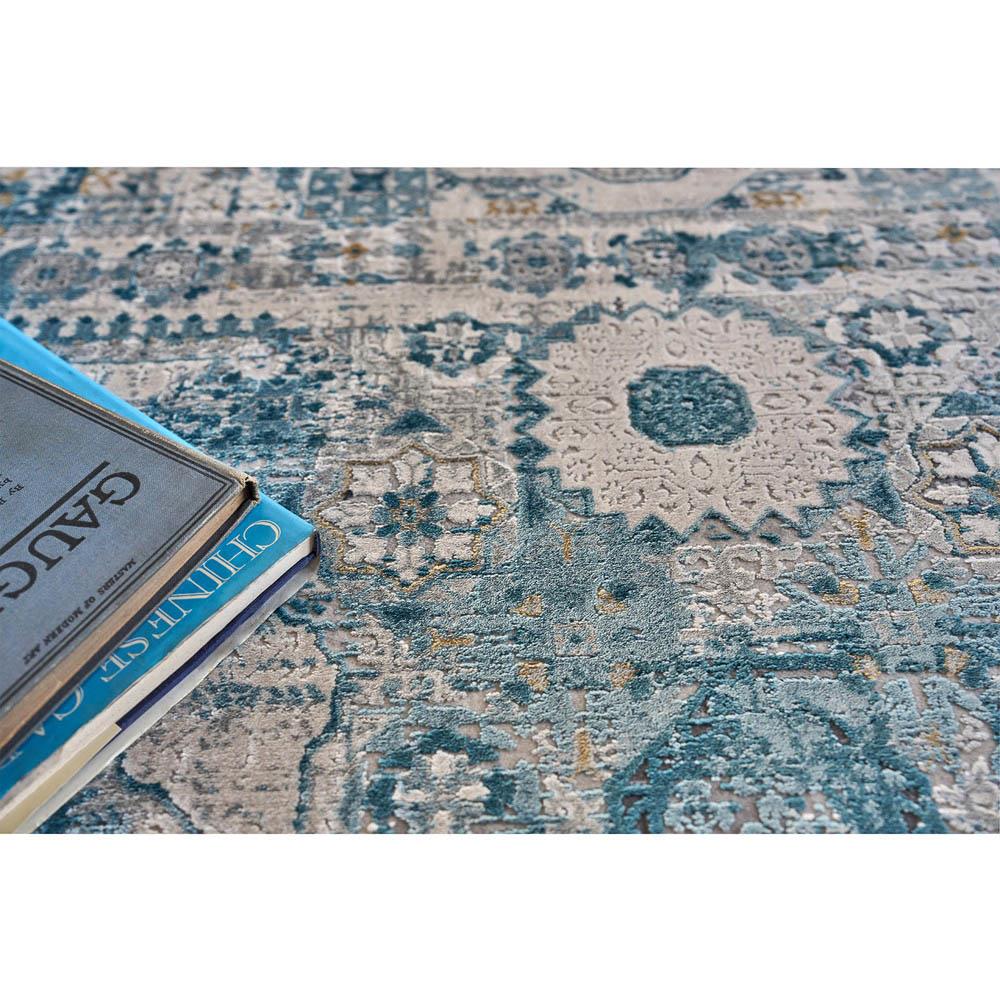 Exquisite Rugs x The Met Legacy Blue Floral Patterned Rug