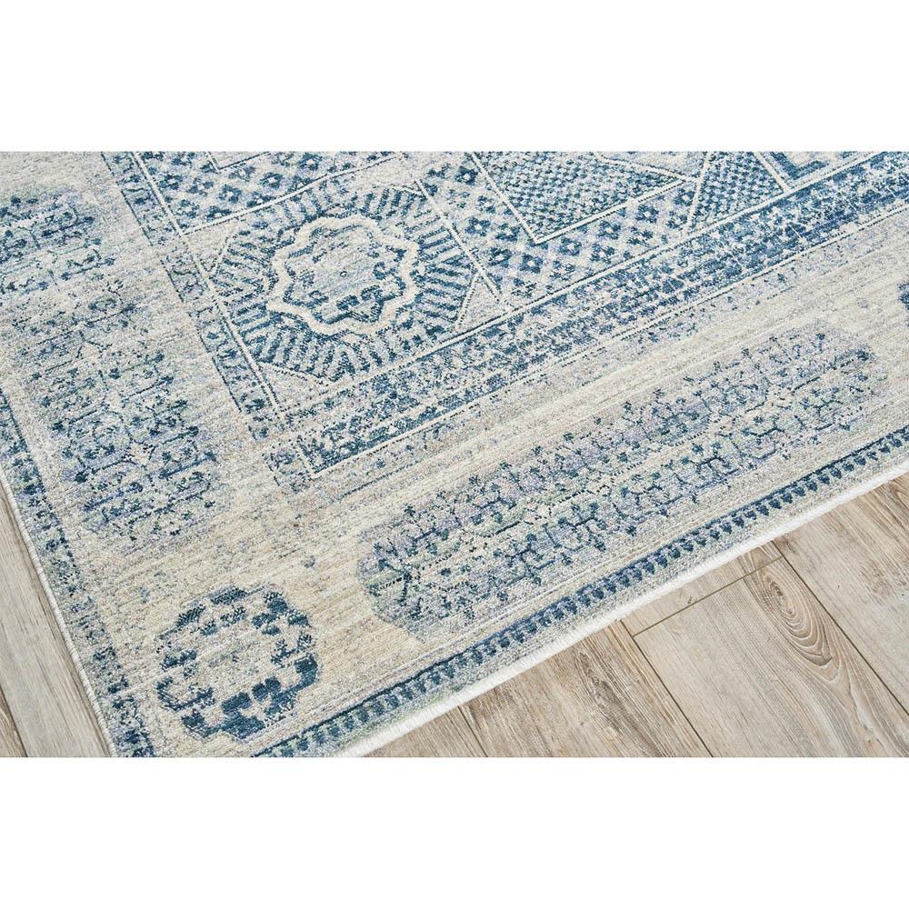 The Met Vintage Loom Blue Oushak Patterned Rug - 4'x6'|