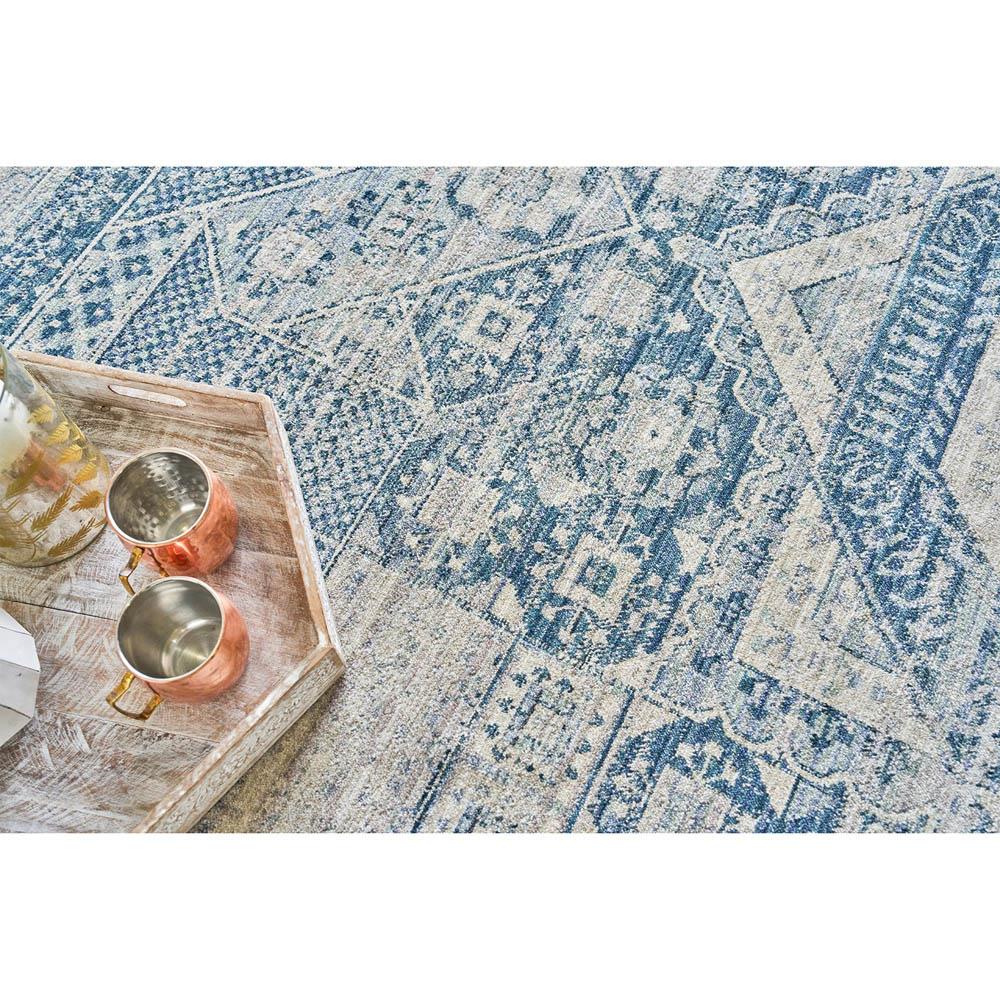The Met Vintage Loom Blue Oushak Patterned Rug - 4'x6'|