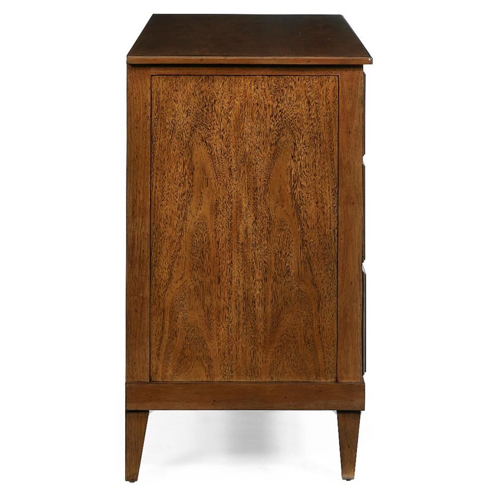 Ansley French Country Hazelnut Brown Wood Bachelor Chest|