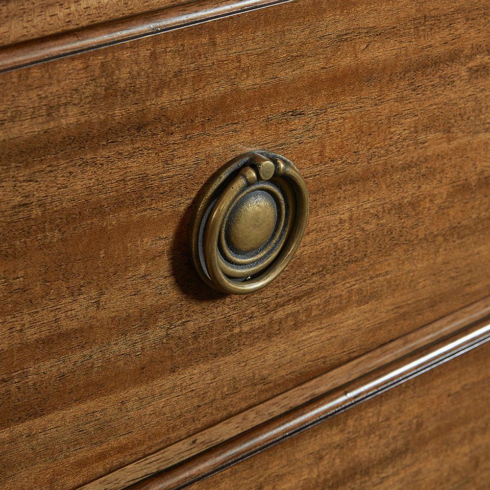 Ansley French Country Hazelnut Brown Wood Bachelor Chest|