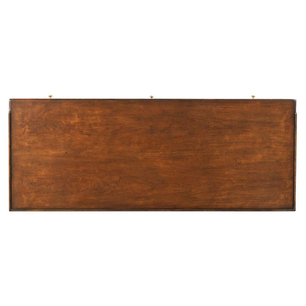 Marseille French Country Bordeaux Brown Wood Writing Desk|