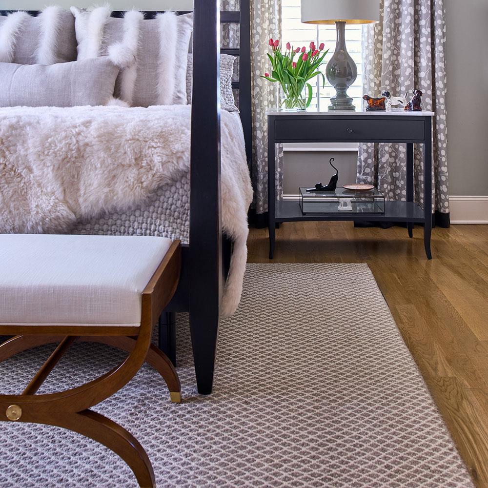 O'Brien French Country Hazelnut Brown Wood White Performance Stool|