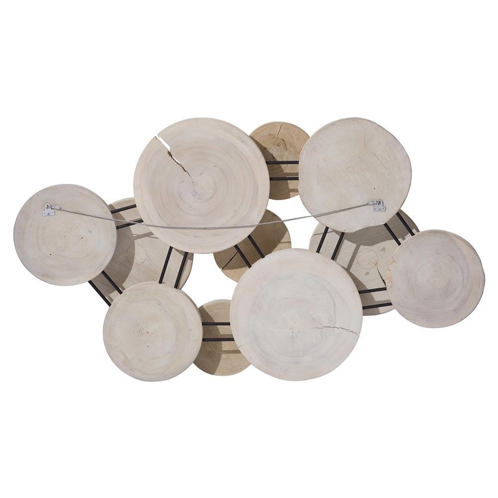 Hilda Modern Bleached Mango Wood Wall Sculpture - Small|