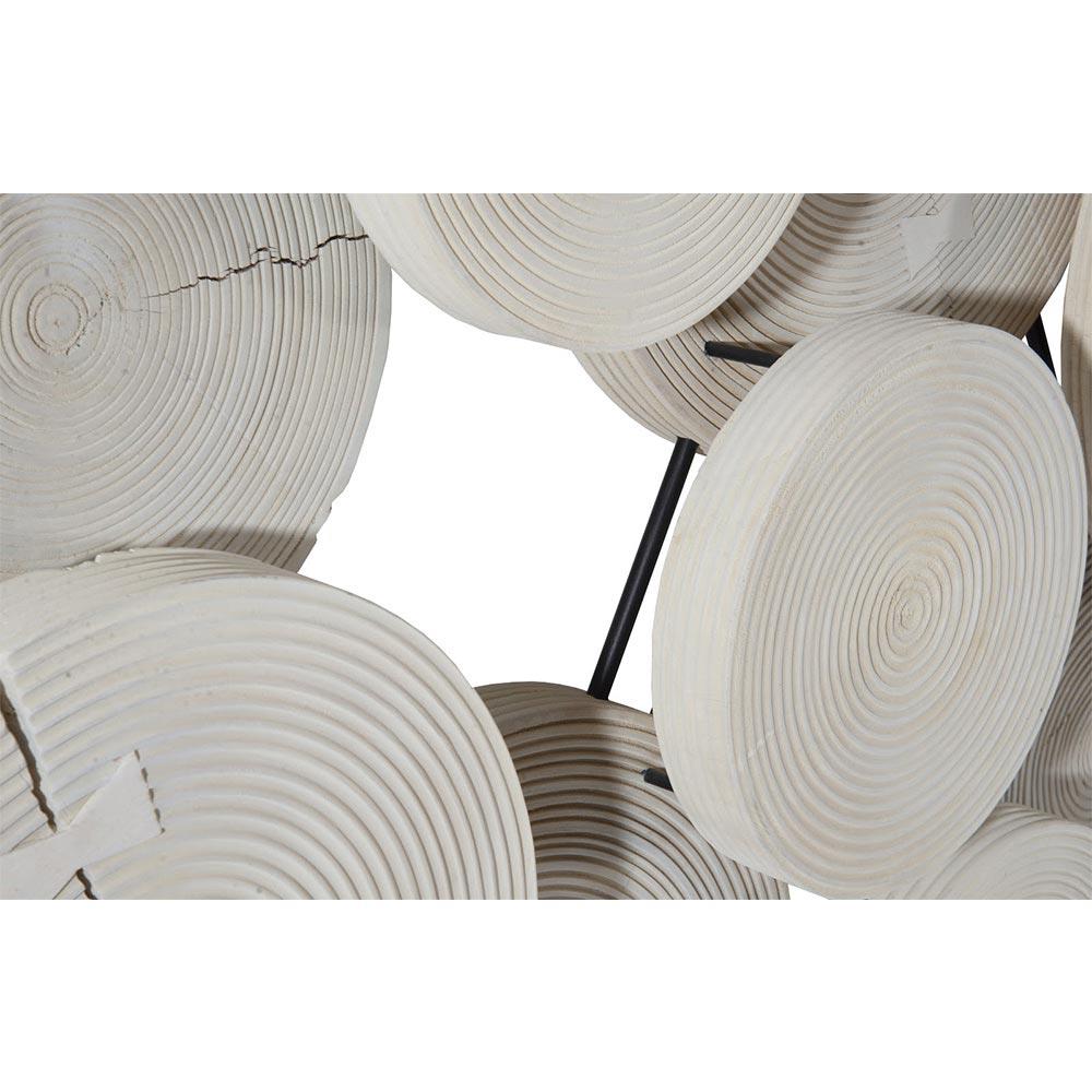 Hilda Modern Bleached Mango Wood Wall Sculpture - Small|