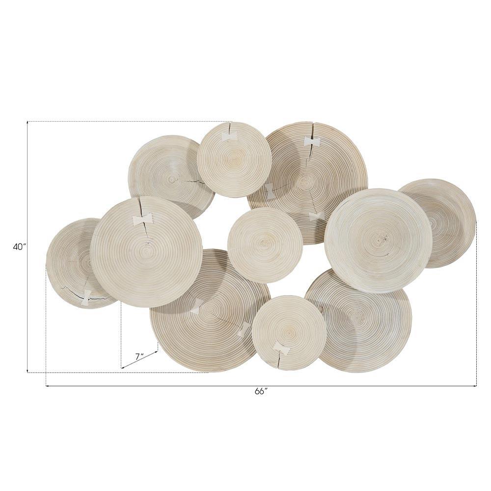Hilda Modern Bleached Mango Wood Wall Sculpture - Small|